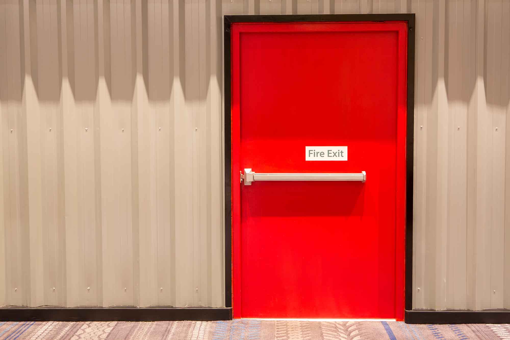 red door fire exit
